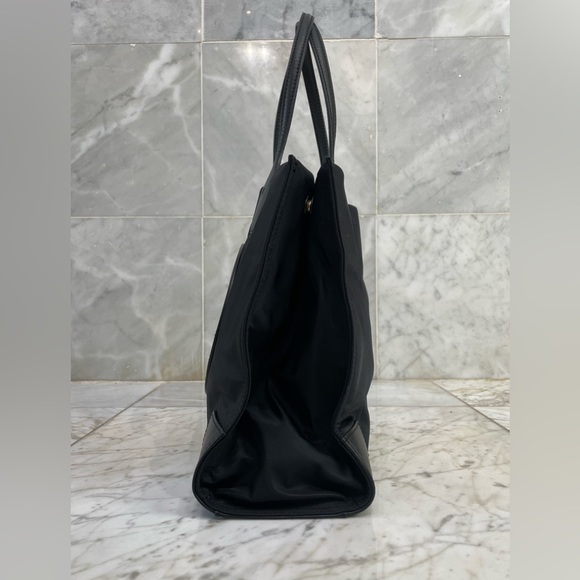 🖤Tory Burch Black Small Ella Nylon Leather Tote Bag - Picture 5 of 14
